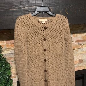 Michael Kors camel cashmere cardigan